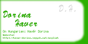 dorina haver business card